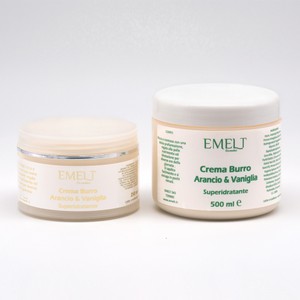 EMELT - Crema burro arancio e vaniglia Ideale per coccolarsi dopo il bagno e la doccia