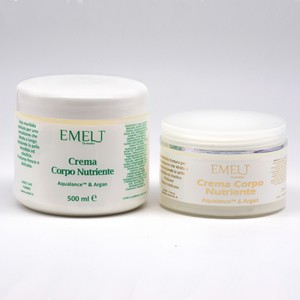 EMELT - CREMA CORPO NUTRIENTE ARGAN Assicura un’efficace azione nutriente ed elasticizzante proteggendo e rivitalizzando la pelle disidratata e danneggiata
