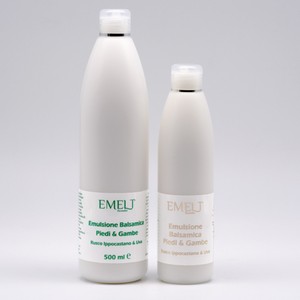 EMELT - EMULSIONE BALSAMICA Piedi & Gambe Ottimo sia come post-depilazione per rinfrescare e calmare la pelle arrossata, sia come emulsione per massaggio piedi, attenuando quel senso di stanchezza, rendendoli freschi e morbidi.