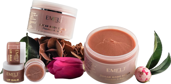 Sugar Body Scrub & Lip Balm di Emelt Sugar Body Scrub & Lip Balm di Emelt